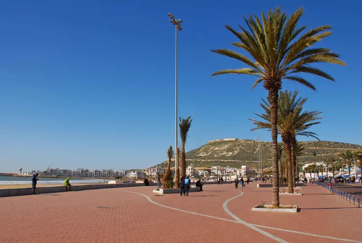 walking in Agadir costal beach-a safe and fun
