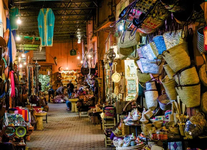 Souk El Had market shops for gifts men and women