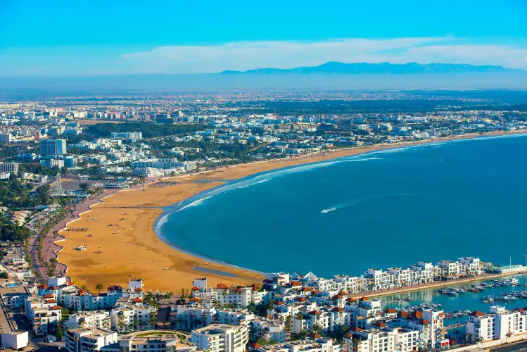 Agadir beach in December Holiday times