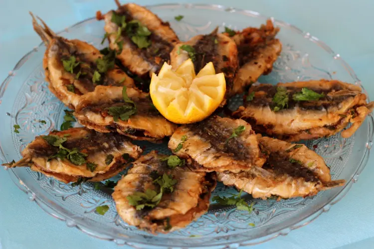 fish- Agadir sardine Morocco - a must try dish in Agadir marina popular for its fresh sardines and other sea food