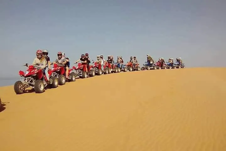 quad bikig in the desert near agadir