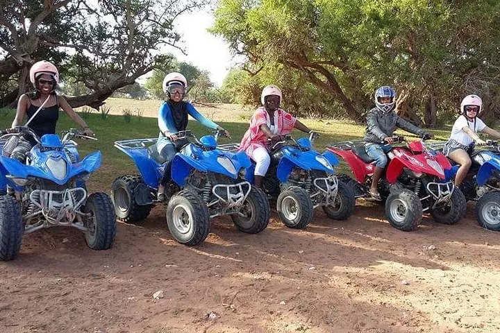 quad biking squad is ready to go on a tour in agadir landscapes